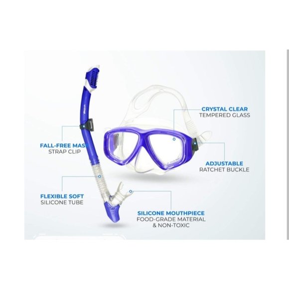 PRODIVE DRY TOP SNORKEL MASK  SET WITH TEMPERED GLASS - Picture 5 of 13